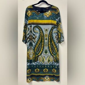 Eugen Klein Paisley Print Tunic Dress with 3/4 Sleeve - NWT